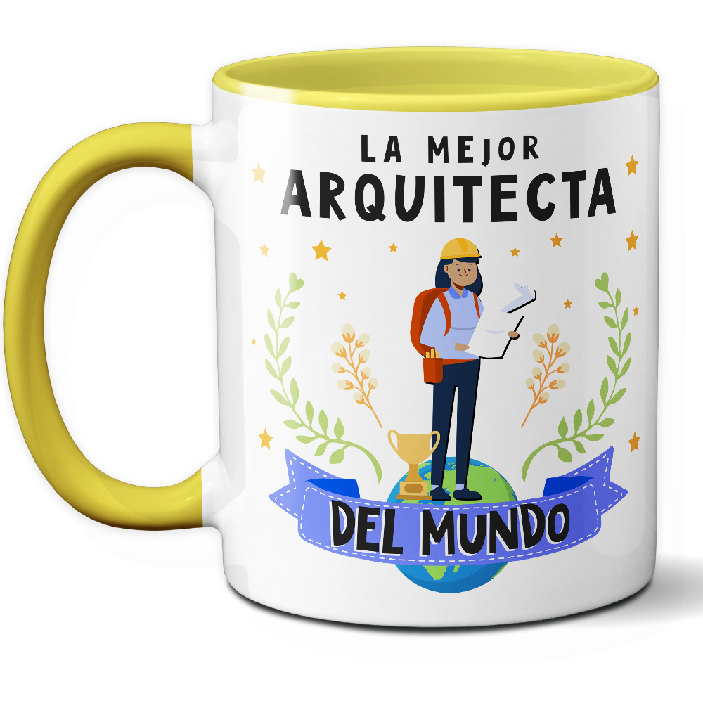 Taza Original 'La mejor arquitecta del mundo' - Ref. 29 - Cerámica 325 ml