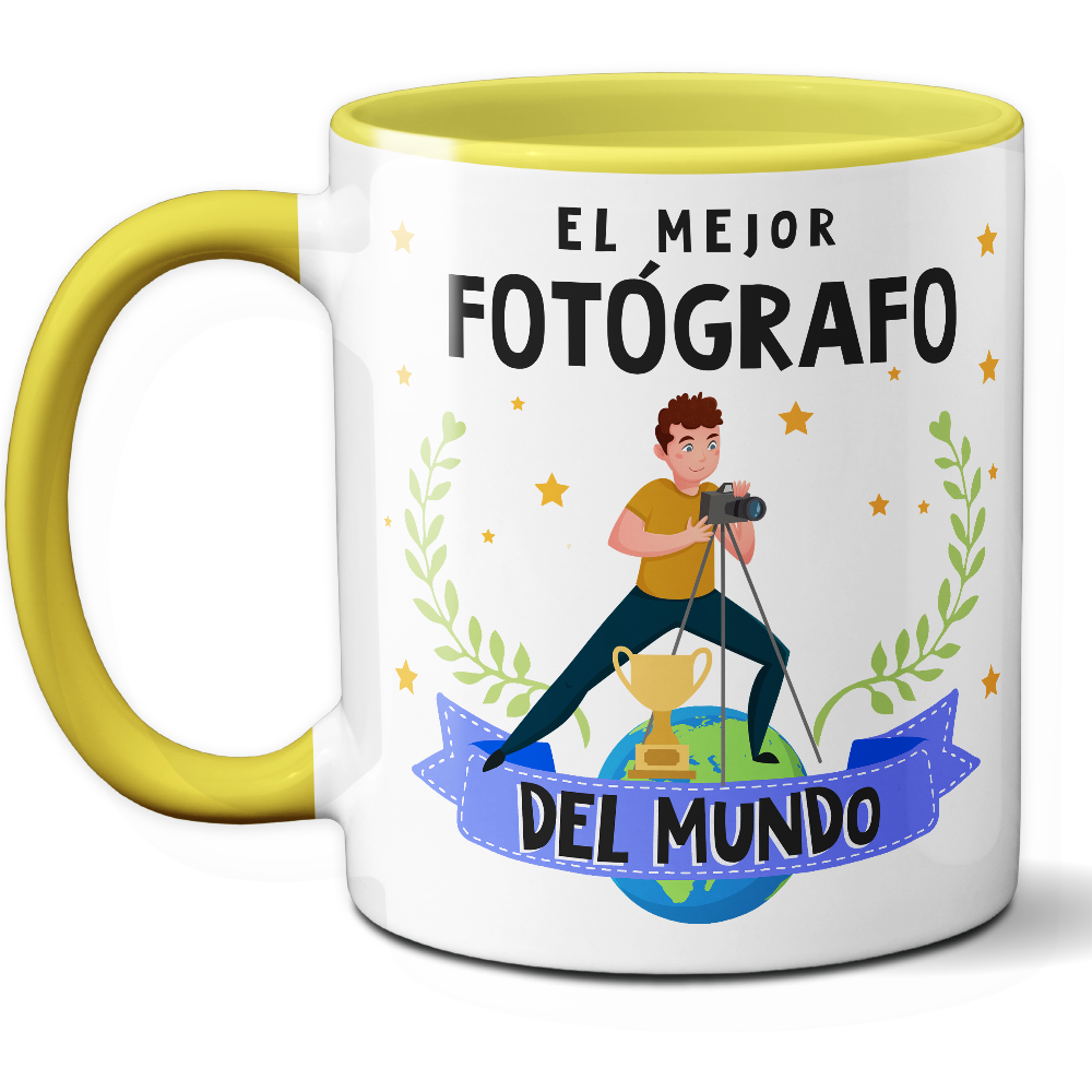 Taza Original 'El mejor fotógrafo del mundo' - Ref. 49 - Cerámica 325 ml