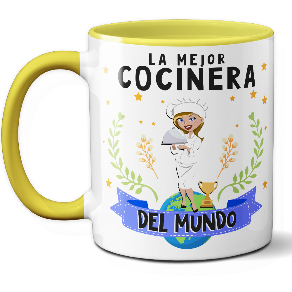 Taza Original 'La mejor cocinera del mundo' - Ref. 35 - Cerámica 325 ml