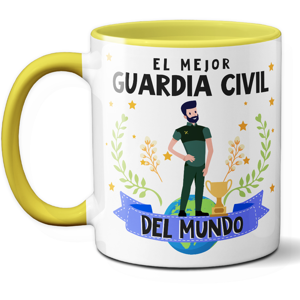 Taza Original 'El mejor guardia civil del mundo' - Ref. 72 - Cerámica 325 ml