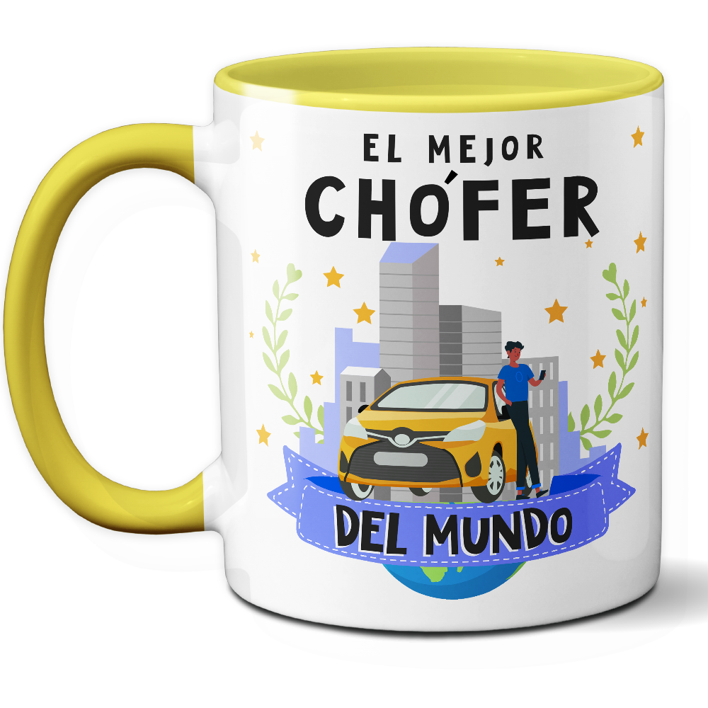 Taza Original 'El mejor chófer del mundo' - Ref. 98 - Cerámica 325 ml