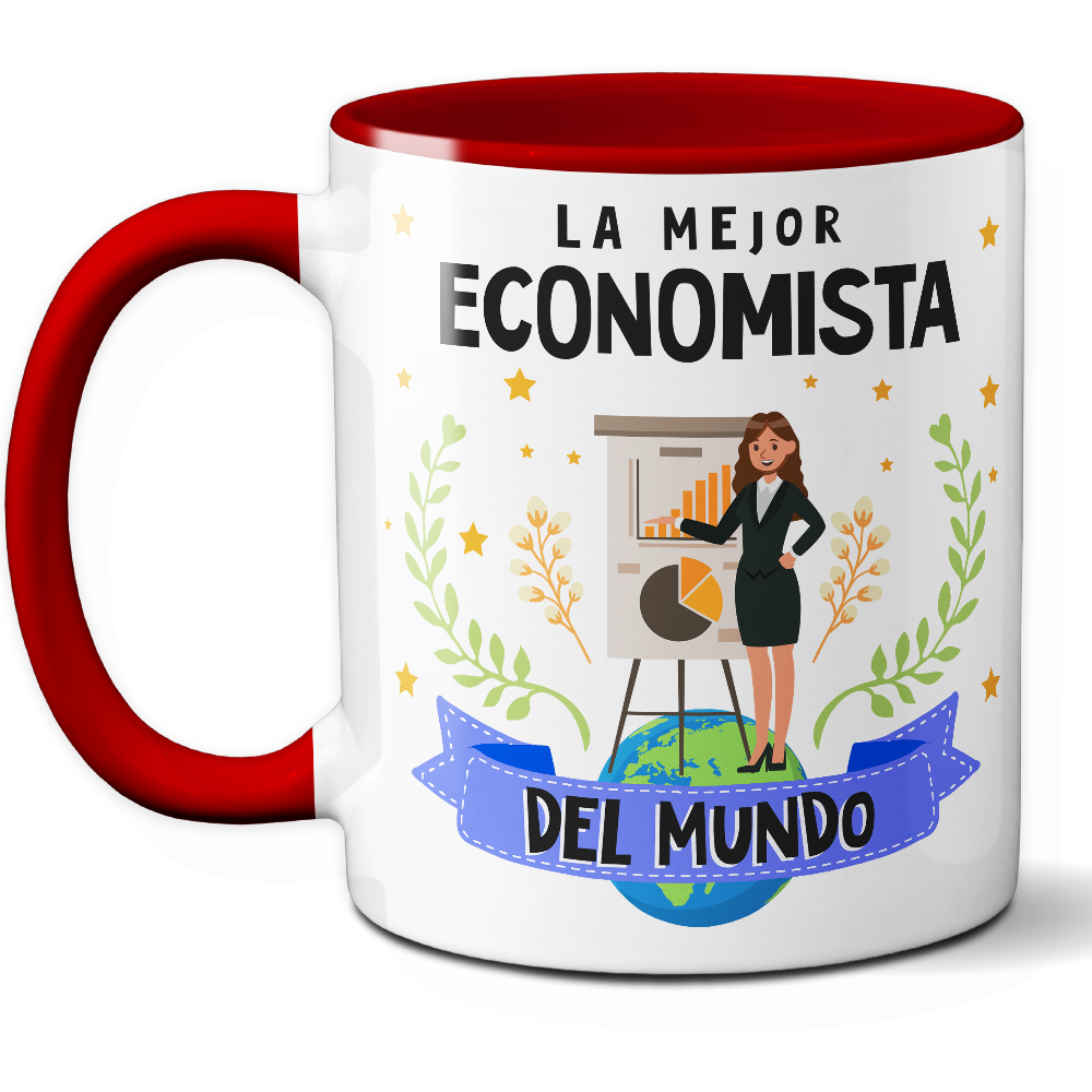 Taza Original 'La mejor economista del mundo' - Ref. 39 - Cerámica 325 ml