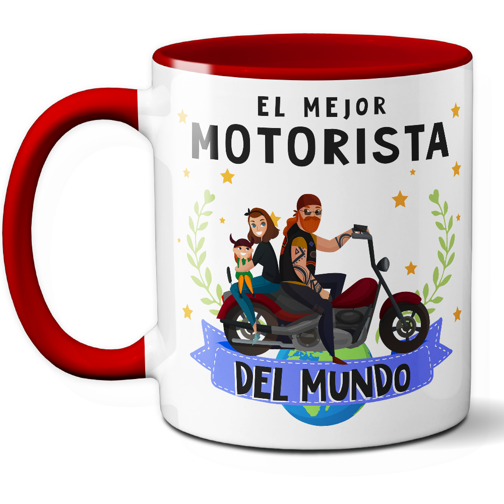 Taza Original 'El mejor motorista del mundo' - Ref. 79 - Cerámica 325 ml