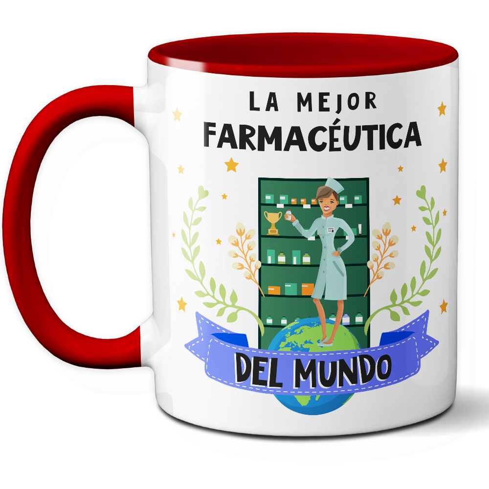 Taza Original 'La mejor farmacéutica del mundo' - Ref. 43 - Cerámica 325 ml