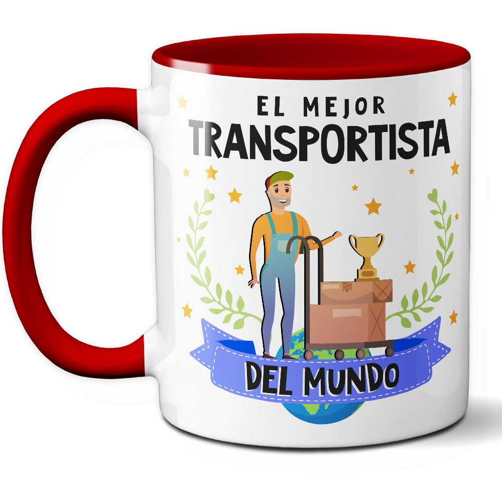 Taza Original 'El mejor transportista del mundo' - Ref. 85 - Cerámica 325 ml