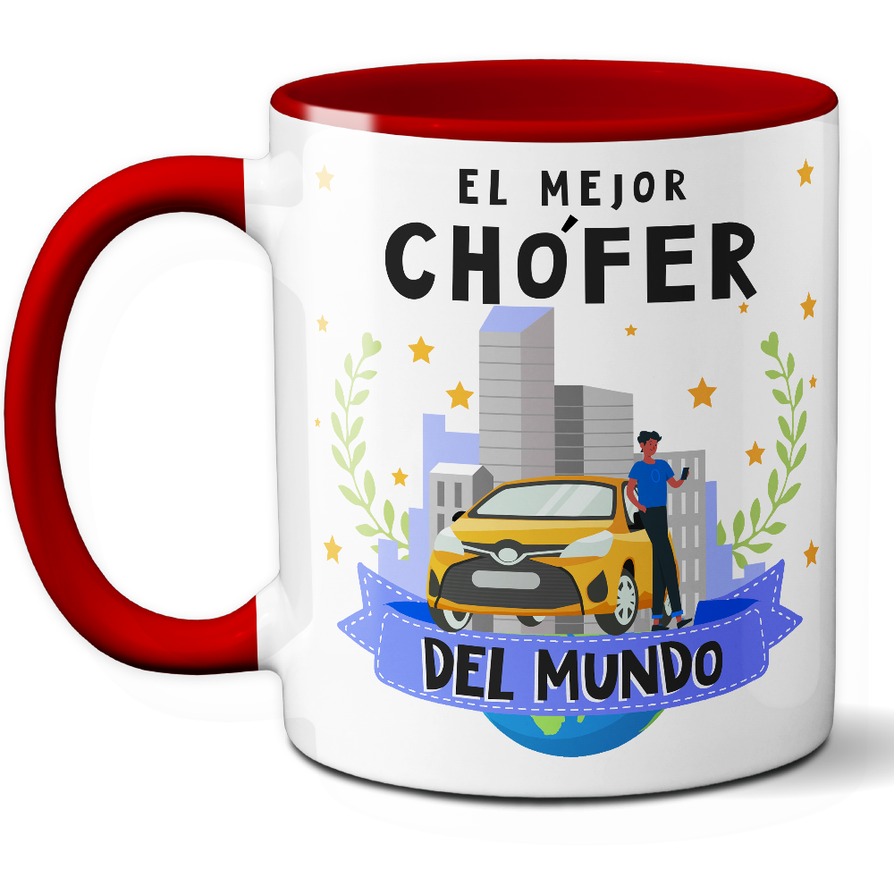 Taza Original 'El mejor chófer del mundo' - Ref. 98 - Cerámica 325 ml