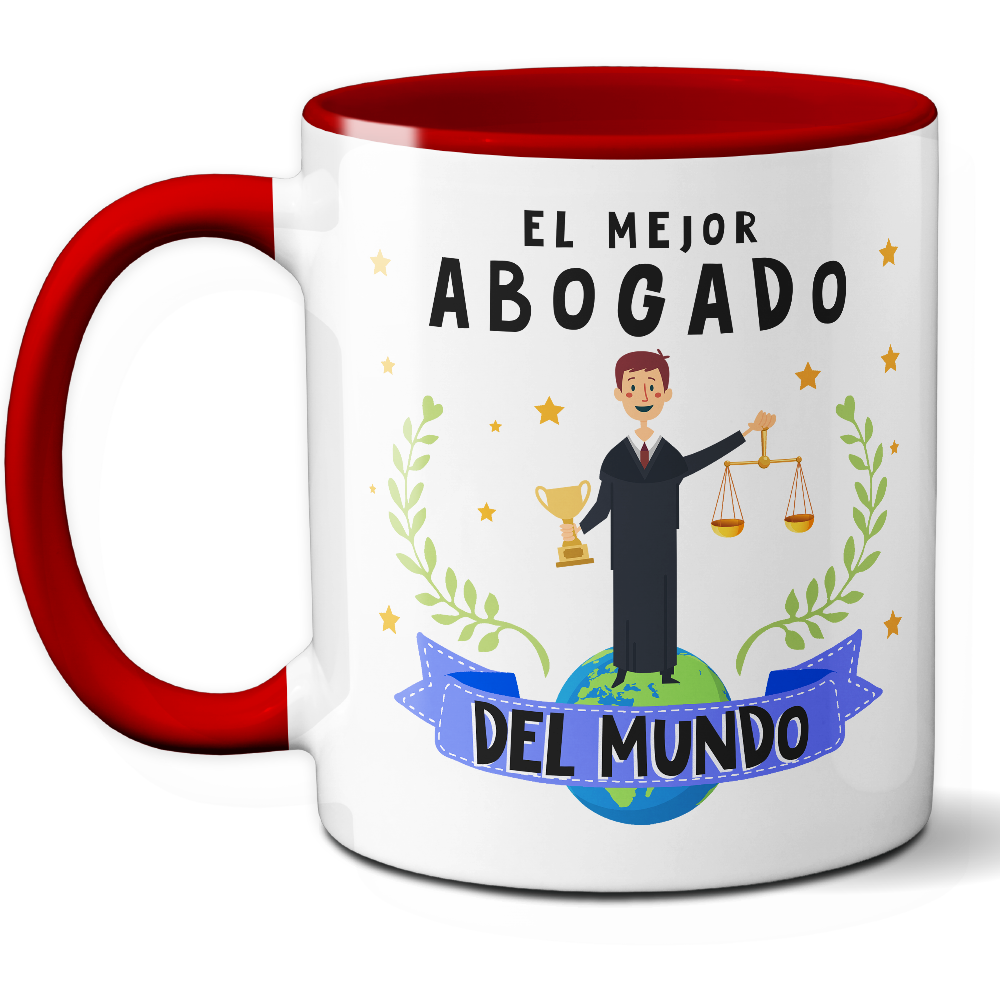 Taza Original 'El mejor abogado del mundo' - Ref. 28 - Cerámica 325 ml