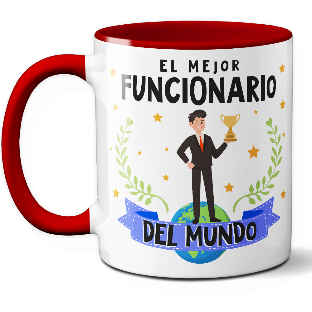 Taza Original 'El mejor funcionario del mundo' - Ref. 51 - Cerámica 325 ml