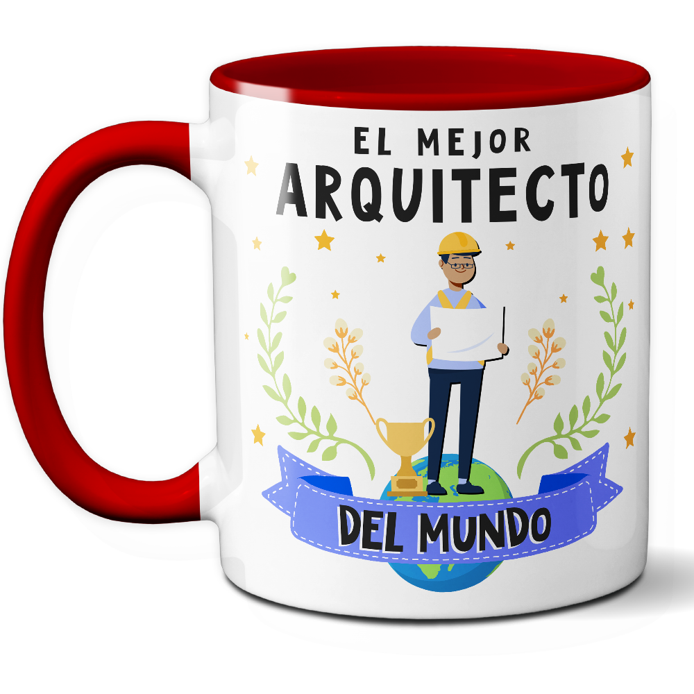 Taza Original 'El mejor arquitecto del mundo' - Ref. 30 - Cerámica 325 ml