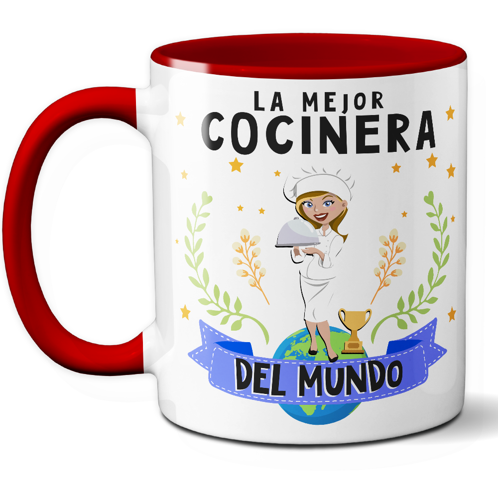 Taza Original 'La mejor cocinera del mundo' - Ref. 35 - Cerámica 325 ml