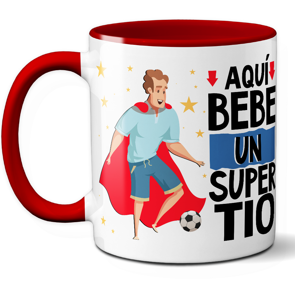 Taza Divertida 'Aquí bebe un súper tío' - Ref. 26 - Cerámica 325 ml