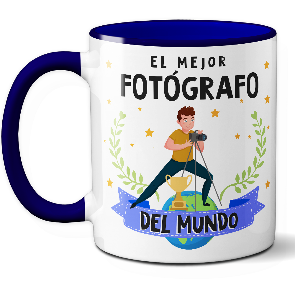 Taza Original 'El mejor fotógrafo del mundo' - Ref. 49 - Cerámica 325 ml