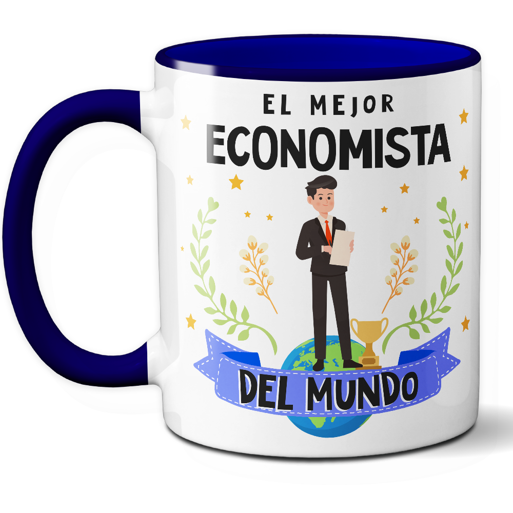 Taza Original 'El mejor economista del mundo' - Ref. 38 - Cerámica 325 ml