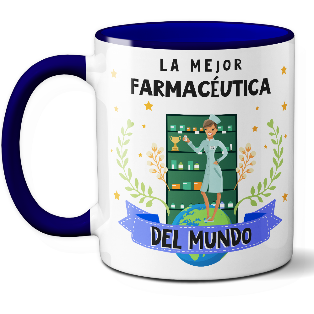 Taza Original 'La mejor farmacéutica del mundo' - Ref. 43 - Cerámica 325 ml
