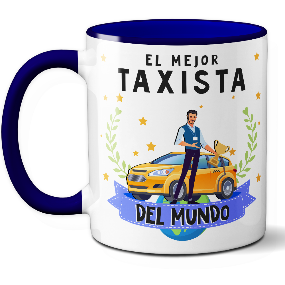 Taza Original 'El mejor taxista del mundo' - Ref. 88 - Cerámica 325 ml