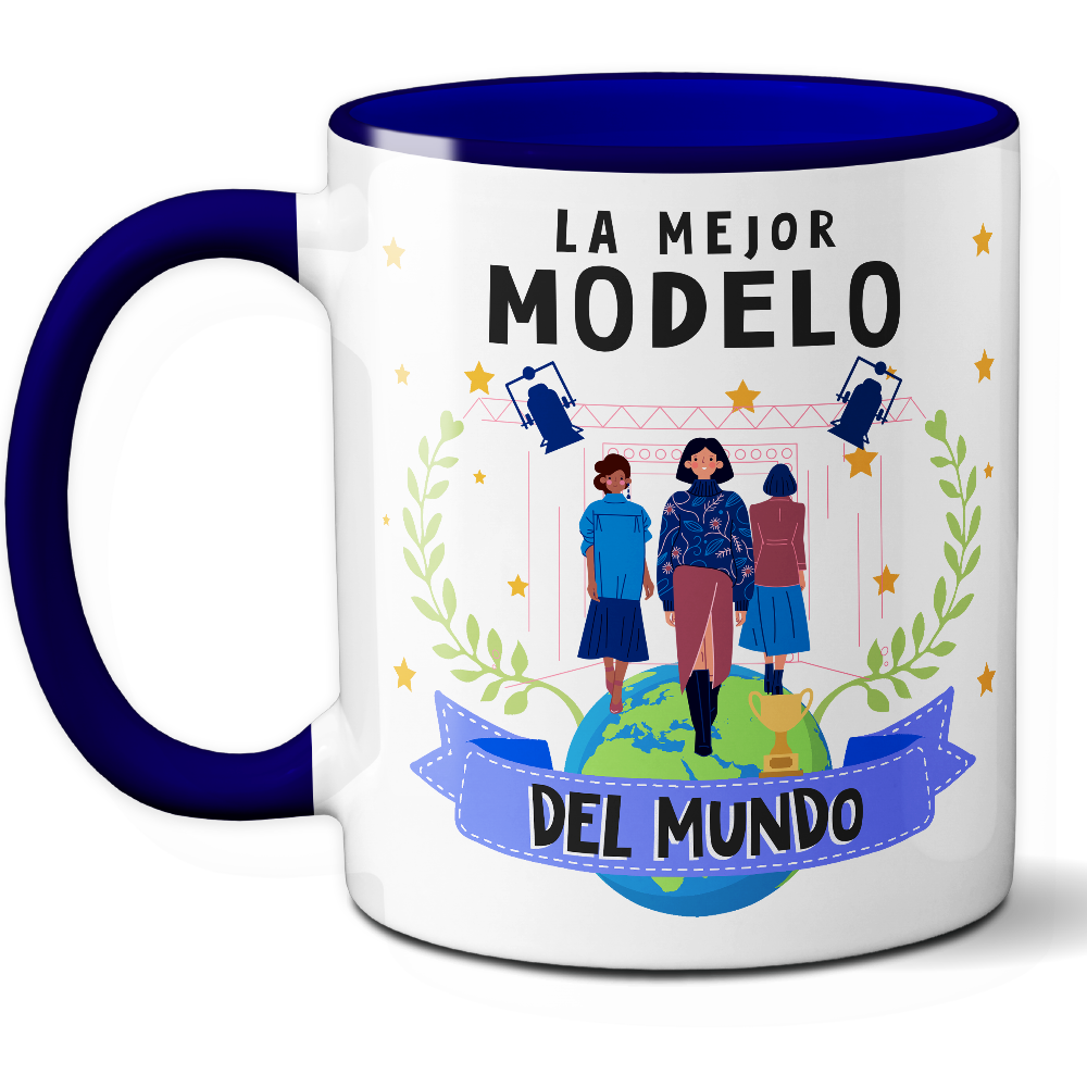 Taza Original 'La mejor modelo del mundo' - Ref. 81 - Cerámica 325 ml