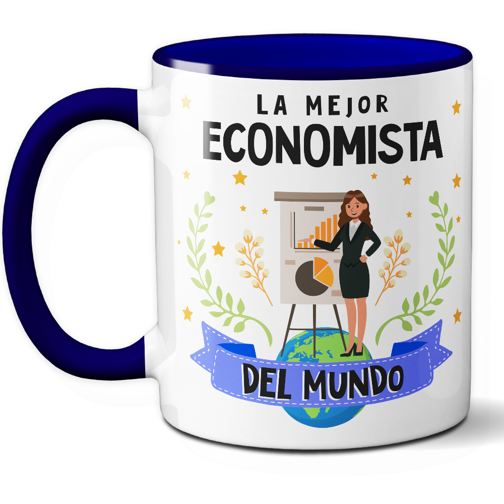 Taza Original 'La mejor economista del mundo' - Ref. 39 - Cerámica 325 ml