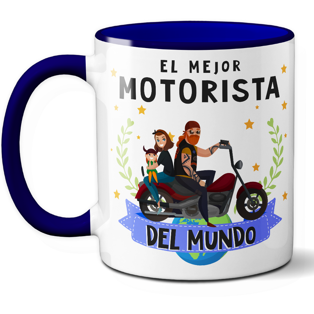 Taza Original 'El mejor motorista del mundo' - Ref. 79 - Cerámica 325 ml