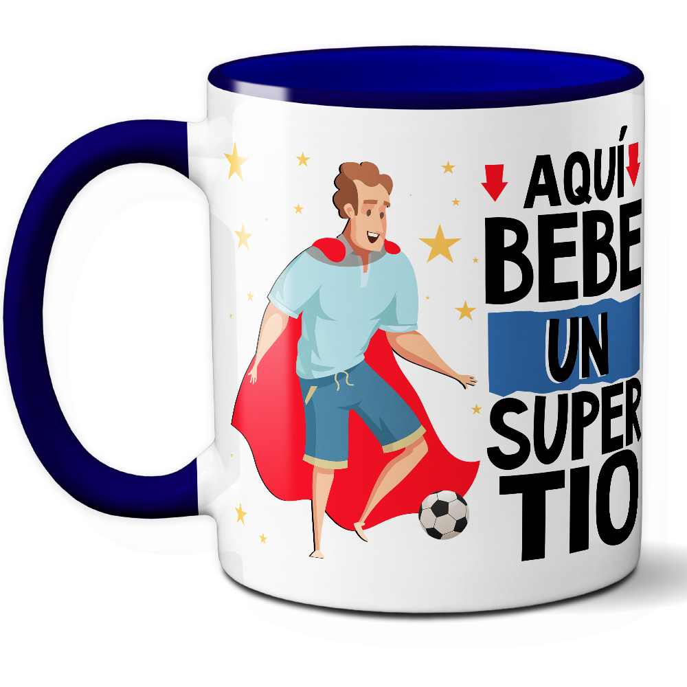 Taza Divertida 'Aquí bebe un súper tío' - Ref. 26 - Cerámica 325 ml