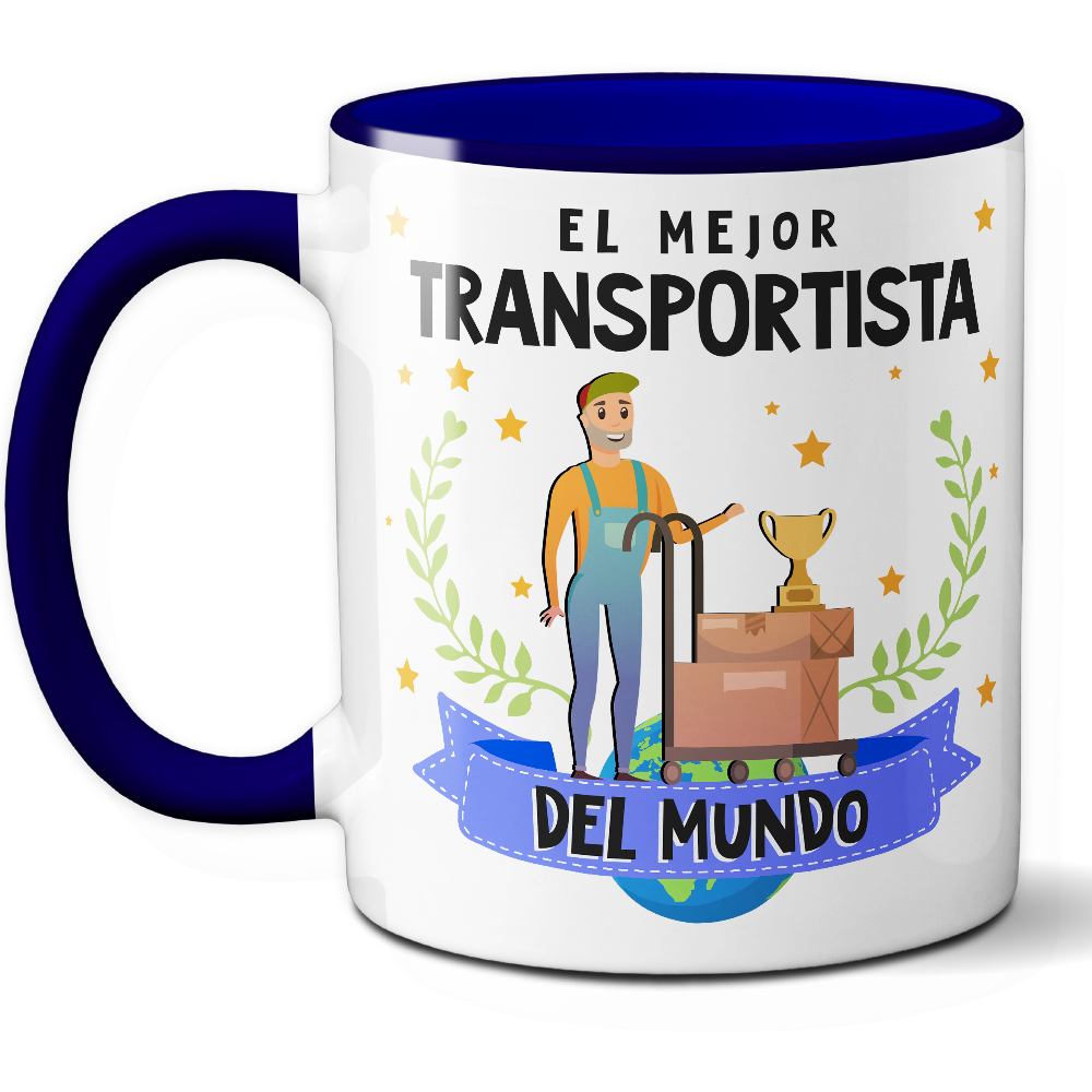 Taza Original 'El mejor transportista del mundo' - Ref. 85 - Cerámica 325 ml