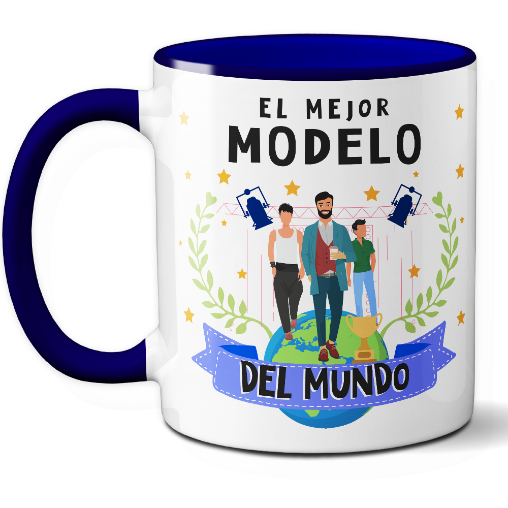 Taza Original 'El mejor modelo del mundo' - Ref. 82 - Cerámica 325 ml