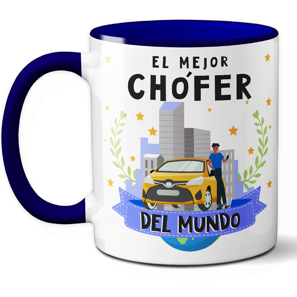 Taza Original 'El mejor chófer del mundo' - Ref. 98 - Cerámica 325 ml
