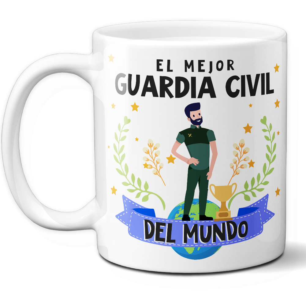 Taza Original 'El mejor guardia civil del mundo' - Ref. 72 - Cerámica 325 ml