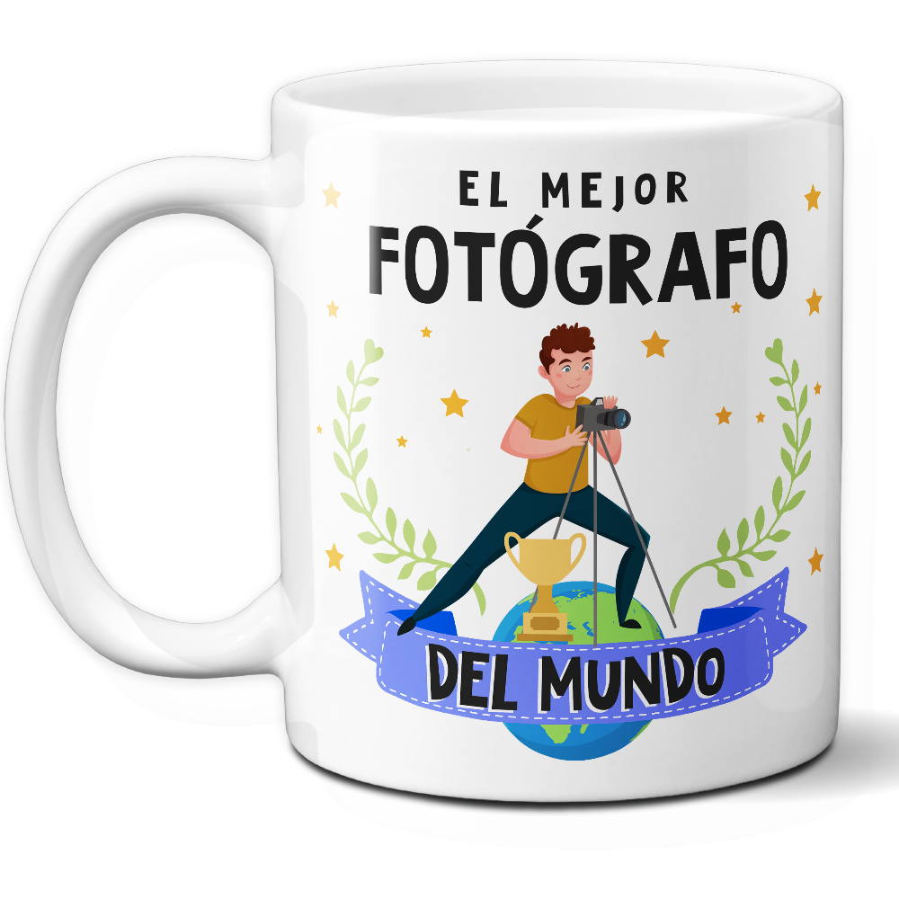 Taza Original 'El mejor fotógrafo del mundo' - Ref. 49 - Cerámica 325 ml