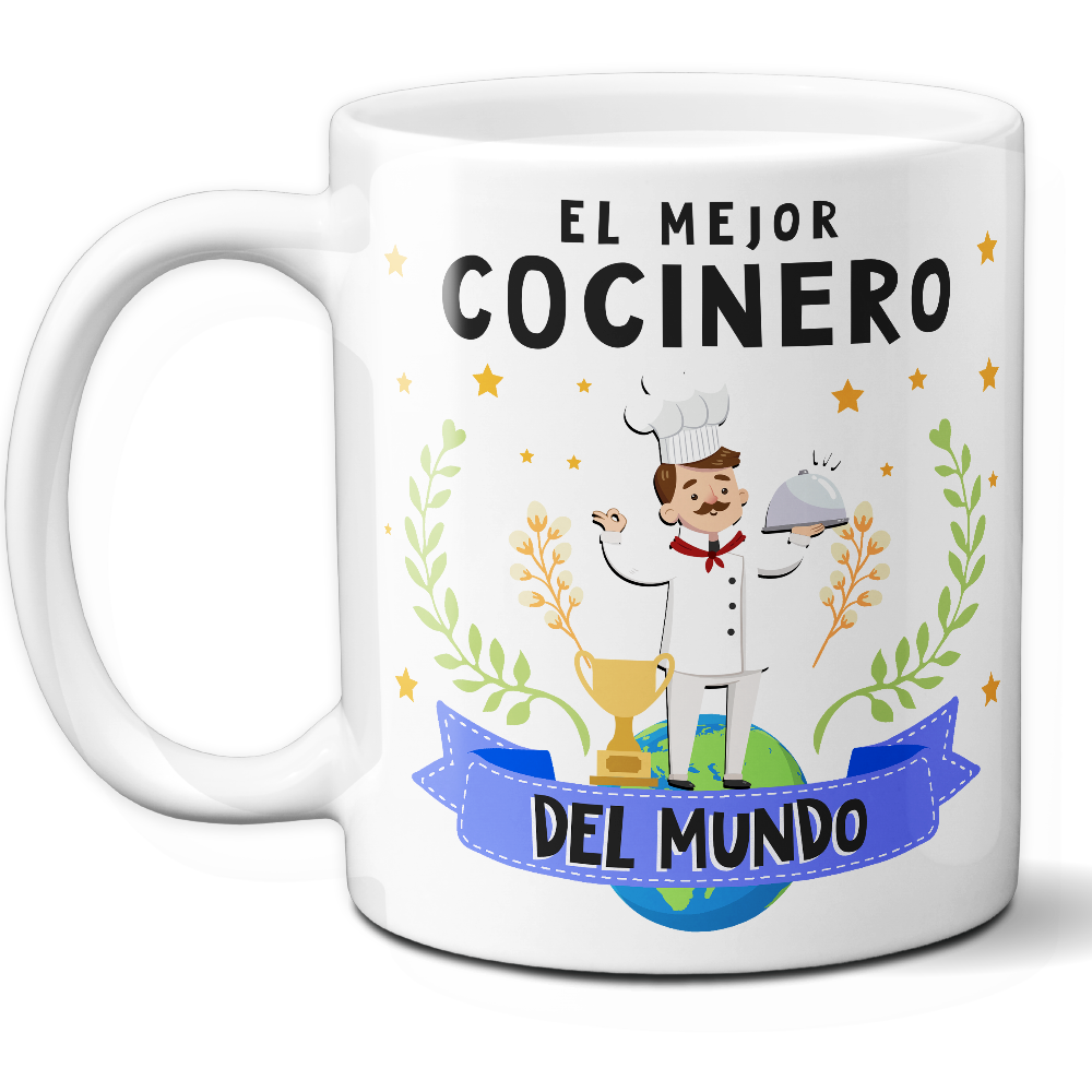 Taza Original 'El mejor cocinero del mundo' - Ref. 34 - Cerámica 325 ml