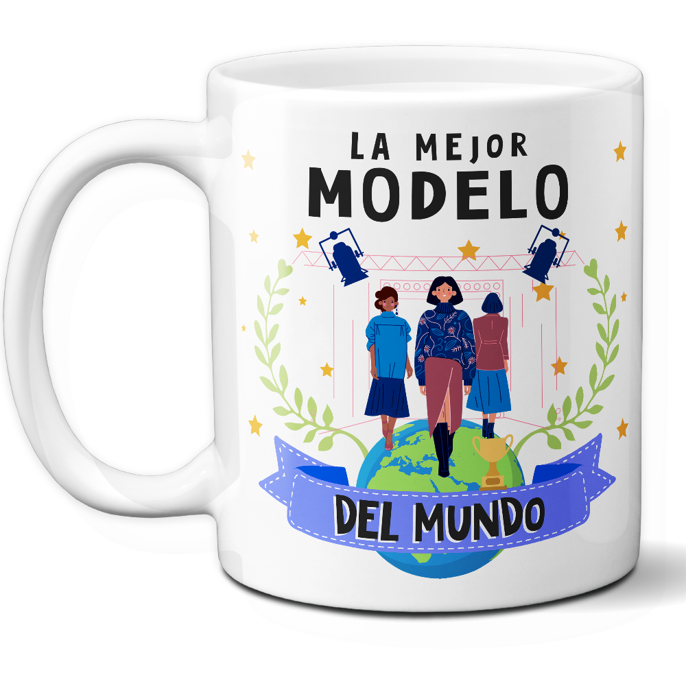 Taza Original 'La mejor modelo del mundo' - Ref. 81 - Cerámica 325 ml