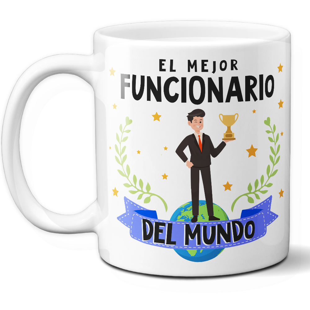 Taza Original 'El mejor funcionario del mundo' - Ref. 51 - Cerámica 325 ml